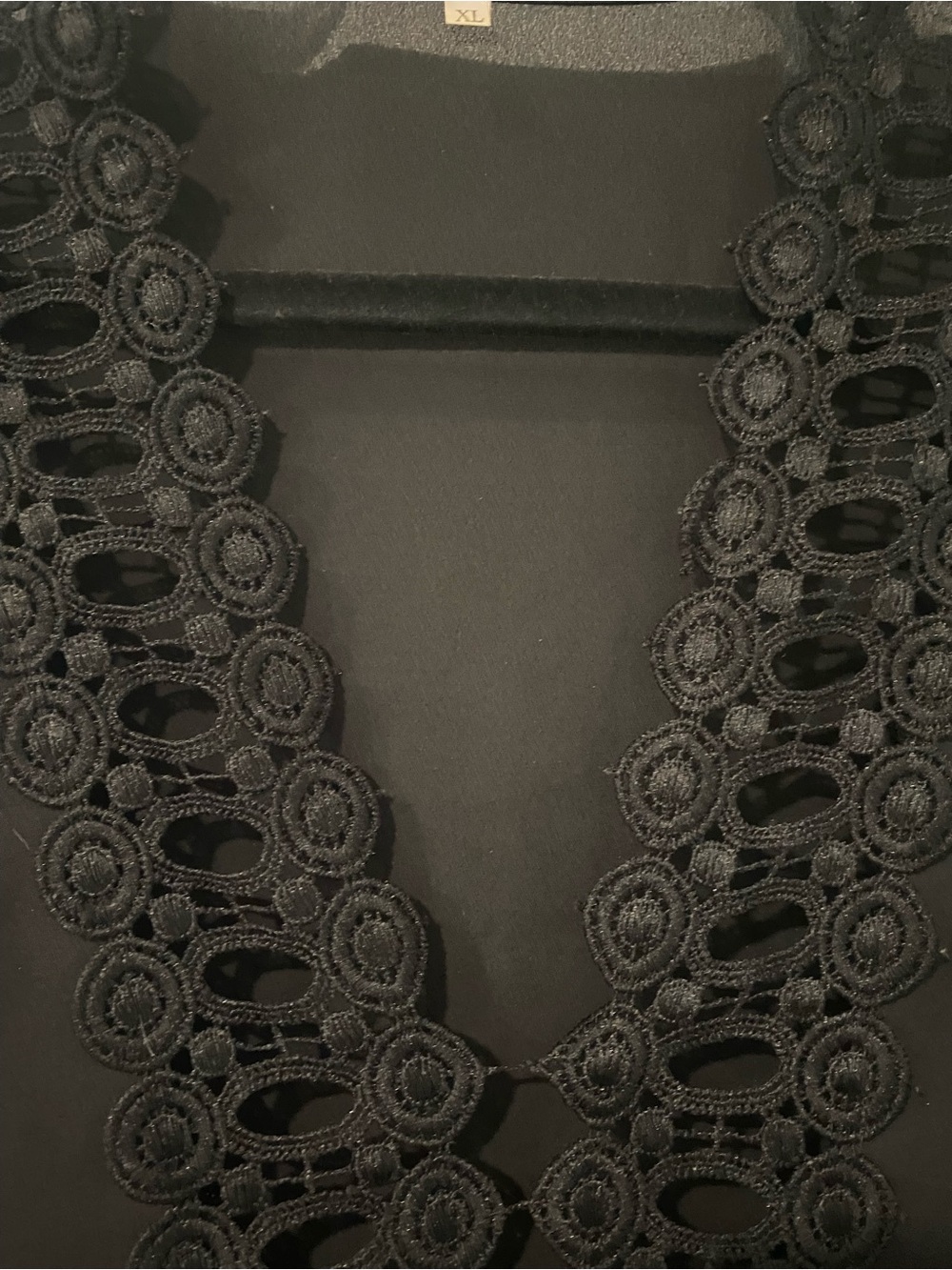 Black Crochet Trim Cover Up - Picture 2 of 5